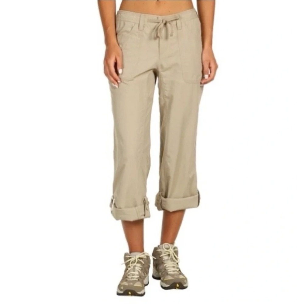 The North Face Hiking Pants Size 16 Khaki Outdoor Convertible Roll Up Gorpcore